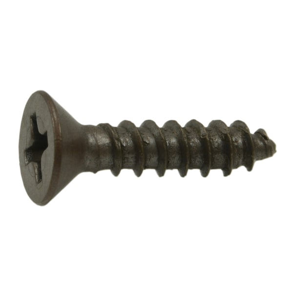 Midwest Fastener Sheet Metal Screw, #6 x 5/8 in, Antique Copper Steel Flat Head Phillips Drive, 40 PK 63288 - main